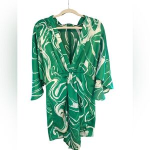 Fashion Nova A Work of Art Satin Dress Large